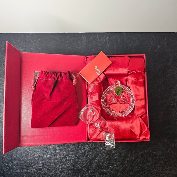 Waterford Crystal Our First Christmas 2016 Ornament With Velvet Pouch And Box - Picture 1 of 10